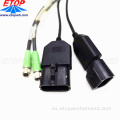 Arnés de cable automotriz con conector personalizado OEM / ODM